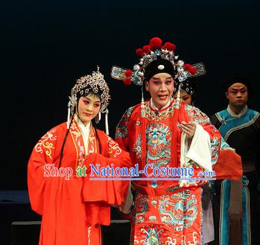 Chinese Opera Peking Opera Cantonese Opera Classic Wedding Costumes and Headwear Complete Set