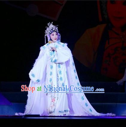 Chinese Opera Peking Opera Cantonese Opera Ancient Chinese Meng Jiang Nv Legend Costumes and Headwear Complete Set