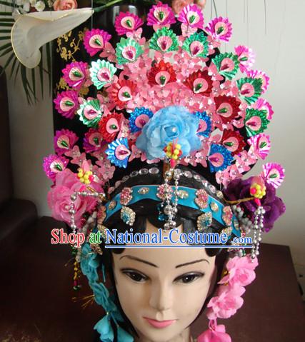 Handmade Ancient Chinese Hairstyles Opera Phoenix Crown Hat Feng Guan