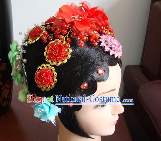 Chinese Opera Peking Opera Cantonese Opera Hairstyles Fascinators Fascinator Wholesale Jewelry Hair Pieces and Black Wigs