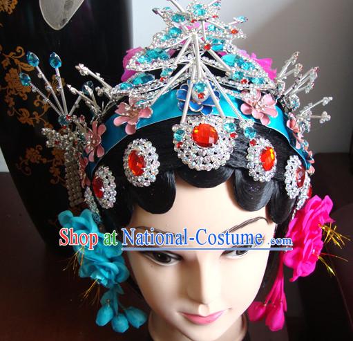 China Stage Performance Hua Tan Hairstyles Long Black Wigs Fascinators Fascinator Wholesale Jewelry Hair Pieces