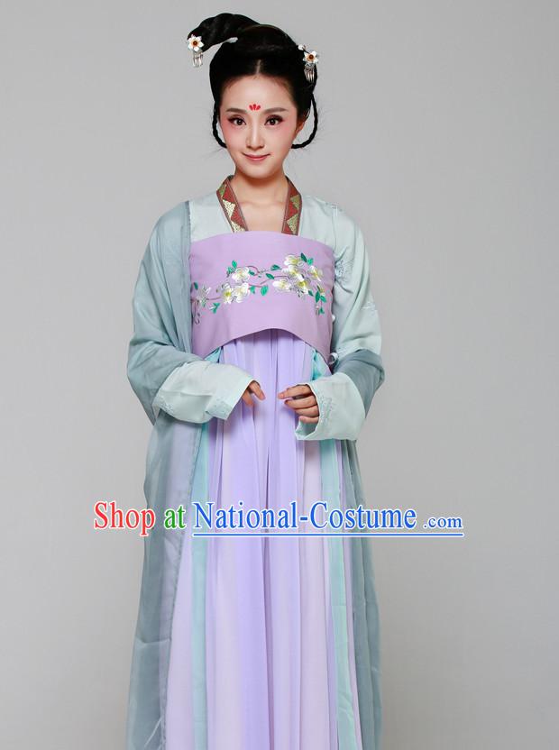 Chinese Ancient Princess Halloween Costume and Hair Jewelry for Women