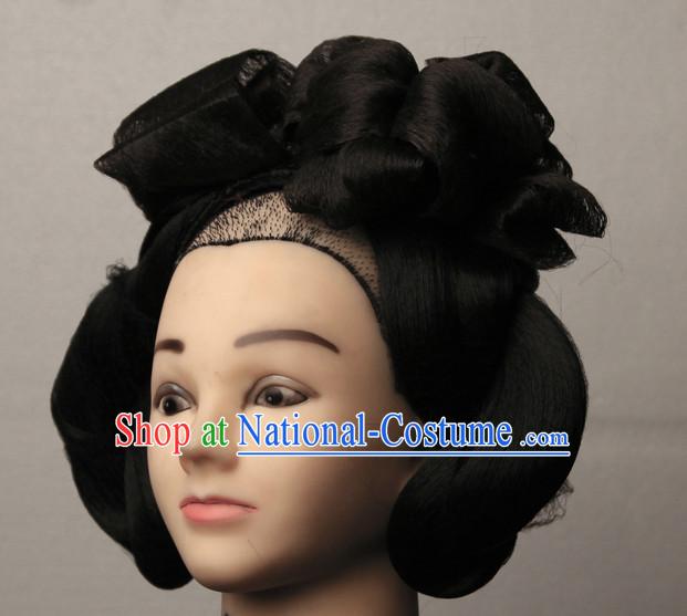 Chinese Ancient Imperial Empress Black Wigs Hairstyles