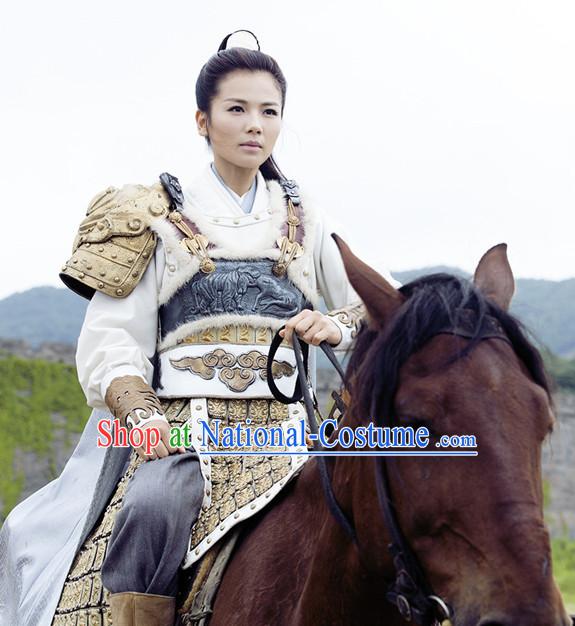 China Ancient Female Superhero Halloween Costumes Armor Cosplay