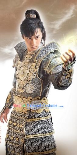 Asian China Superhero Halloween Costume Armor Costumes Complete Set for Men