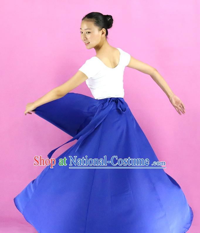 Chinese Folk Practice Dance Costumes for Girls