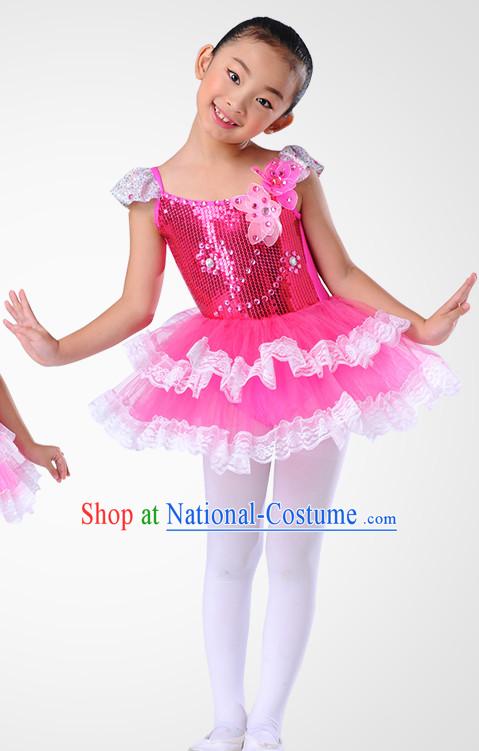 Chinese Folk Flower Dance Costume Wholesale Clothing Discount Dance Costumes Dancewear Supply and Headpieces for Children