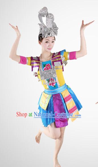 Chinese Folk Miao Dance Costume Wholesale Clothing Discount Dance Costumes Dancewear Supply for Women