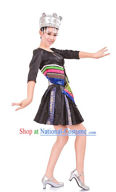 Chinese Peach Dance Outfit Costume Wholesale Clothing Group Dance Costumes Dancewear Supply for Girls