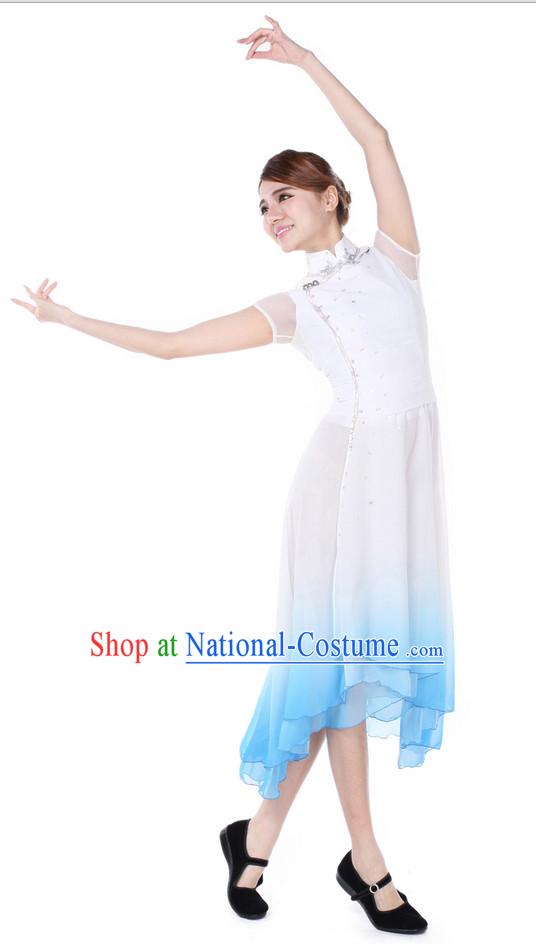 Chinese Fan Dance Costume Wholesale Clothing Group Dance Costumes Dancewear Supply for Girls