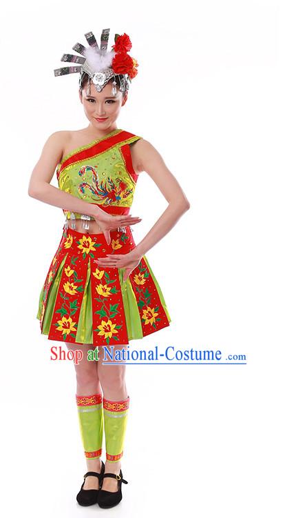 Chinese Folk Miao Dance Costume Wholesale Clothing Group Dance Costumes Dancewear Supply for Woman