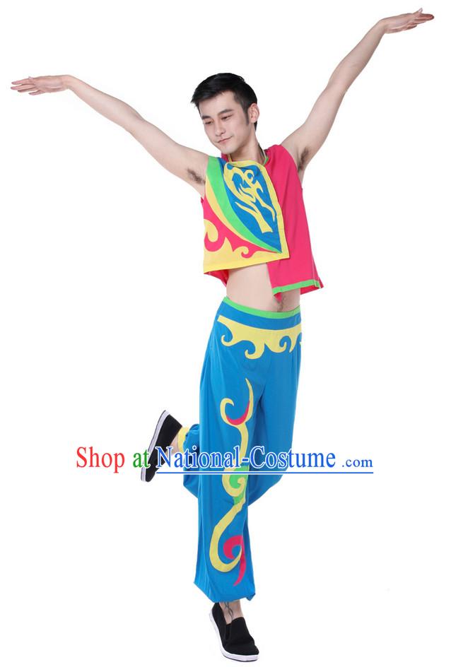 Chinese Folk Dance Costume Wholesale Clothing Group Dance Costumes Dancewear Supply for Men