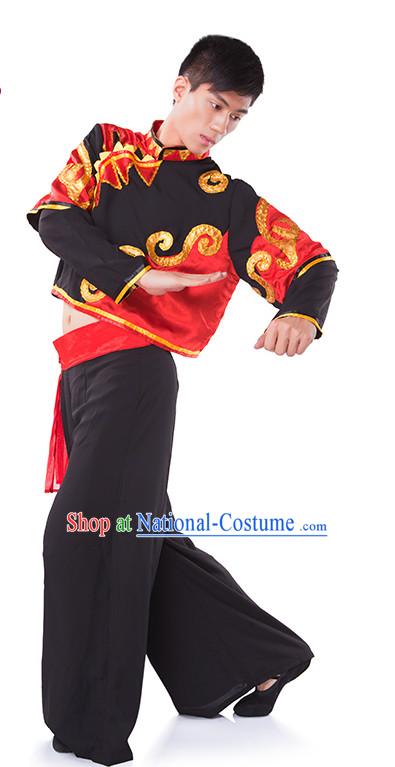 Chinese Folk Dance Costume Wholesale Clothing Group Dance Costumes Dancewear Supply for Men