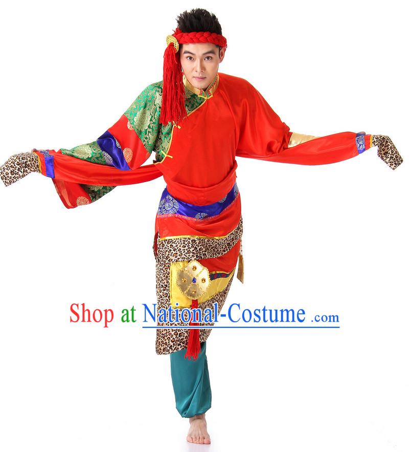 Chinese Fan Dance Costume Wholesale Clothing Group Dance Costumes Dancewear Supply for Men