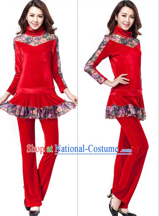 Asia Chinese Festival Parade Folk Dance Costume Wholesale Clothing Group Dance Costumes Dancewear Supply for Women