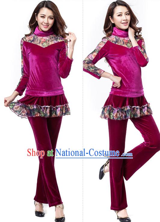 Asia Chinese Festival Parade Folk Dance Costume Wholesale Clothing Group Dance Costumes Dancewear Supply for Women