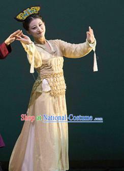 Chinese Shang Dynasty Female Princess Costumes Chinese Costume and Hair Accessories Complete Set