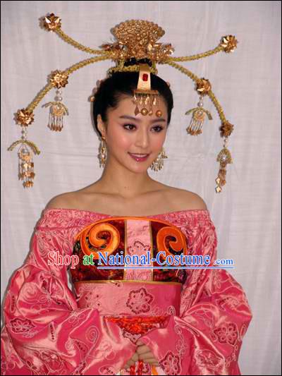 Shang Dynasty Myth Daji Su Da Ji Fox Spirit Demon Enchantress Fox Queen Costumes China Costume and Hair Accessories Complete Set