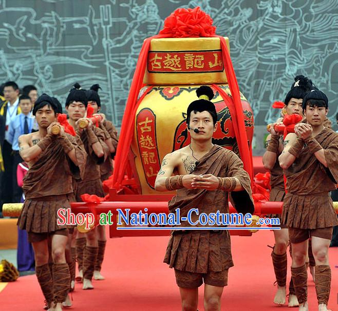 Xia Dynasty Men Clothing Chinese New Stone Age Costume