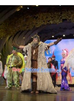 Stage Opera Stone Age King Costume for Men