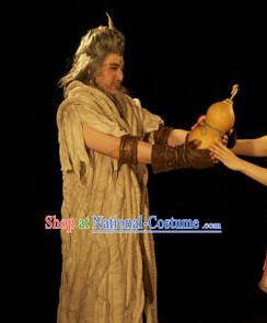 Stage Opera Stone Age King Costume for Men