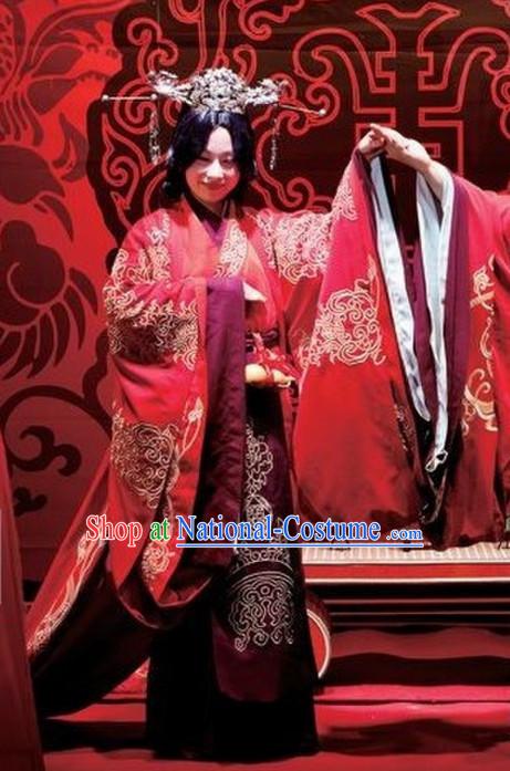Western Zhou Dynasty Wedding Dress Clothing Clothes Garment for Women