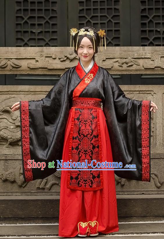 Western Zhou Dynasty Ceremonial Clothing Costume and Hair Accessories Complete Set for Women