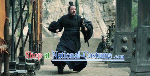 Eastern Zhou Dynasty Spring Autumn Zi Lu Costume Complete Set for Men