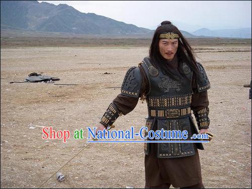 China Eastern Zhou Dynasty Palace Superhero Chinese Costume Armor Clothing Complete Set