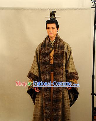 China Eastern Zhou Dynasty Sun Tzu Sun Wu Chinese Military Strategist Costume Complete Set for Men