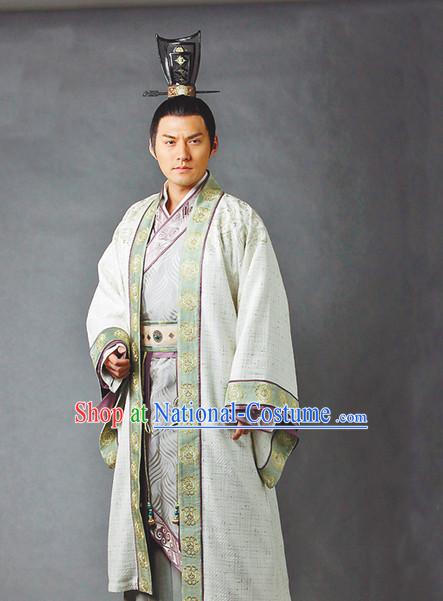 China Eastern Zhou Dynasty Sun Tzu Sun Wu Chinese Military Strategist Chinese Costume Complete Set for Men