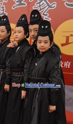 Chinese Costume Chinese Costumes National Garment Outfit Clothing Clothes Ancient Jin Dynasty Kids Dresses