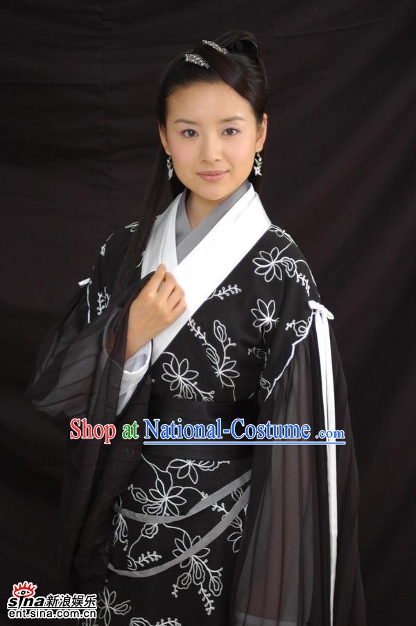 Chinese Costume Chinese Classic Costumes National Garment Outfit Clothing Clothes Ancient Jin Dynasty The Butterfly Lovers Chinese Legend Zhu Yingtai Women Costumes