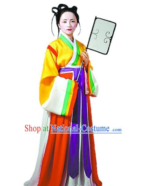 Chinese Costume Chinese Costumes National Garment Outfit Clothing Clothes Ancient Jin Dynasty Women Garment Outfits Dresses for Girls