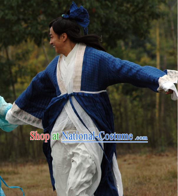 Chinese Costume Chinese Classic Costumes National Garment Outfit Clothing Clothes Ancient Jin Dynasty Liang Shanbo Costumes for Men