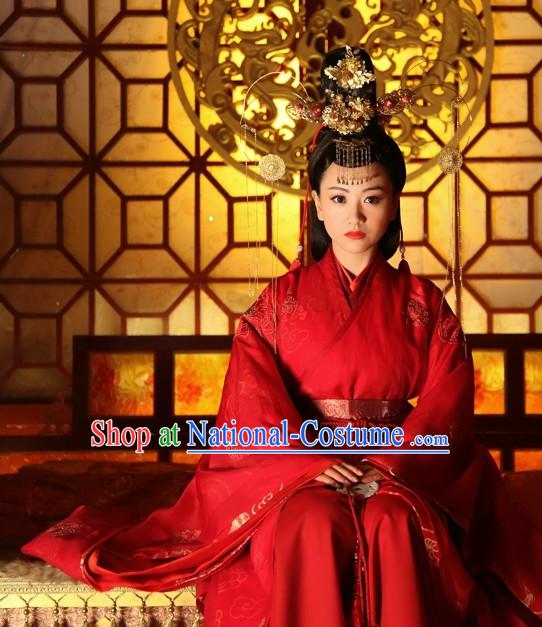 Period of the Northern and Southern Dynasties Chinese Costume Chinese Classic Costumes National Garment Outfit Clothing Clothes Wedding Dress for Women