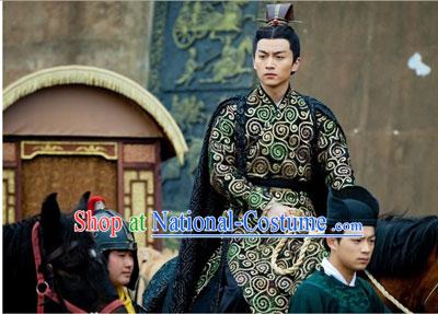 Period of the Northern and Southern Dynasties Chinese Costume Chinese Classic Costumes National Garment Outfit Clothing Clothes Emperor Costume for Men