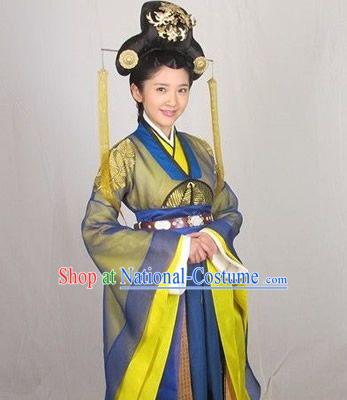 Period of the Northern and Southern Dynasties Chinese Costume Chinese Classic Costumes National Garment Outfit Clothing Clothes Official Costume for Women