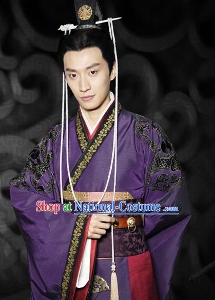 Period of the Northern and Southern Dynasties Chinese Costume Chinese Classic Costumes National Garment Outfit Clothing Clothes Emperor Costume for Men