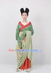 Period of the Northern and Southern Dynasties Chinese Costume Chinese Classic Costumes National Garment Outfit Clothing Clothes for Women