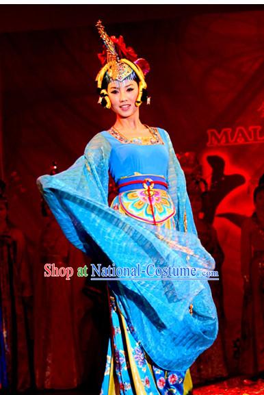 Period of the Northern and Southern Dynasties Chinese Costume Chinese Classic Palace Heroine Costumes National Garment Outfit Clothing Clothes for Women