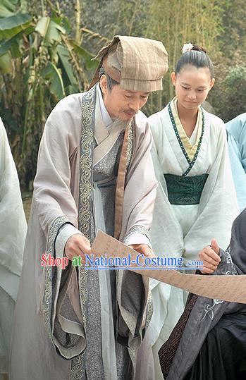 Chinese Costume Chinese Costumes National Garment Outfit Clothing Clothes Ancient Jin Dynasty Men Suits