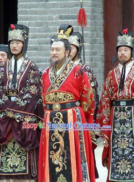 Ancient Chinese Tang Dynasty Costume Emperor Li Yuan Costumes Complete Set for Men