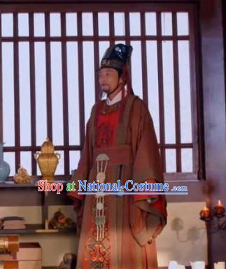 Ancient Chinese Tang Dynasty Statesman Historian Chancellor Duke Editor Wei Zheng Costume Complete Set for Men