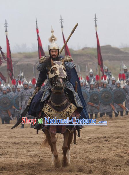 Ancient Chinese Tang Dynasty General Knight Superhero Guo Ziyi Costume Complete Set for Men