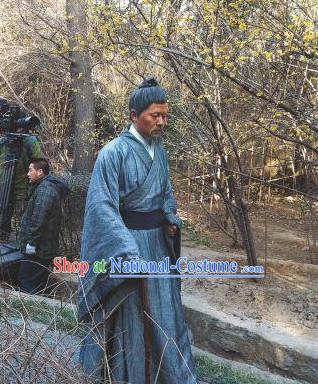 Renowned Chinese Poet and Tang Dynasty Government Official Bai Juyi Costume Complete Set for Men