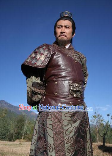 Chinese Tang Dynasty Costumes Duke General Li Jing Body Armor Costume Complete Set for Men