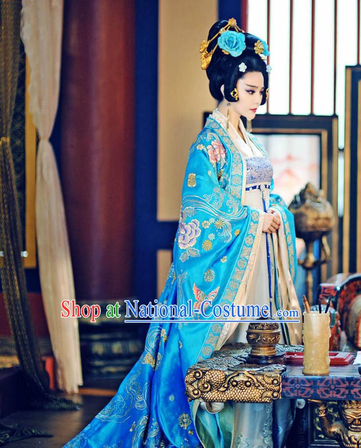 Chinese Tang Dynasty Princess Honghua Costumes Costume Complete Set for Women