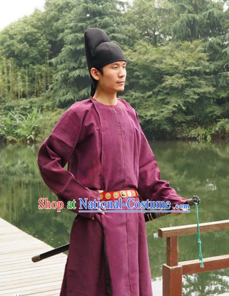 Tang Dynasty Chinese Poet Musician Painter and Statesman Wang Wei Costumes Costume Complete Set for Men