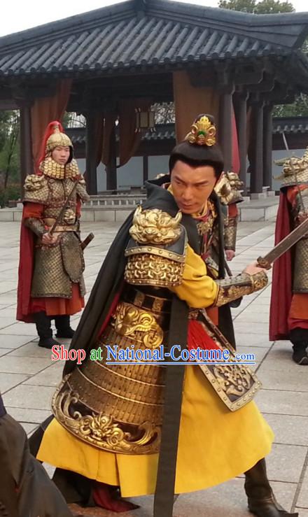 Tang Dynasty Chinese Prince Body Armor Costumes Costume Complete Set for Men